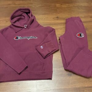 Champion Burgundy Comfortable Sweatsuit